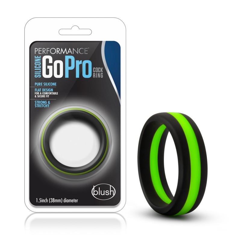 Performance Silicone Go Pro Cock Ring - Green